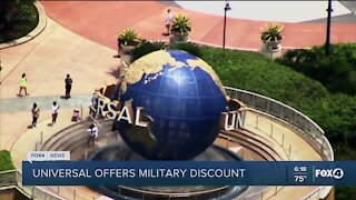 Universal offering military discount