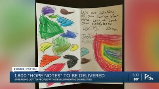 1,800 "Hope Notes" to be delivered to people with developmental disabilities