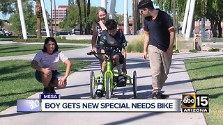 Mesa boy gets new special needs bike