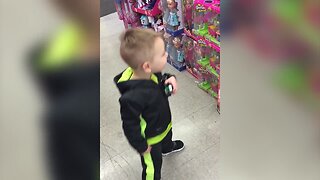 Singing Doll Inspires Little Boy To Dance