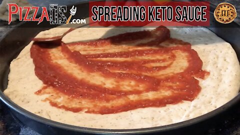 Spreading Tasty Keto PizzaOS Sauce