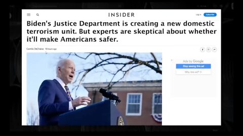 Biden DOJ To Monitor For Domestic Extremism? How Will That Be Defined?