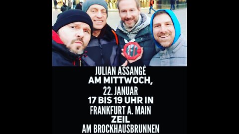 'Mahnwache Free Assange Frankfurt am Main' | 22.01.2020 [Guy Dawson 'Imagine']