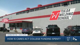 How is CARES Act college funding spent?