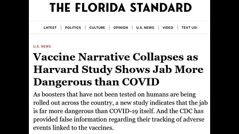 Harvard Study PROVES Shot MUCH MUCH Worse than #Faux Covid