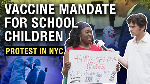 NYC parents protest vax mandates outside Health Department