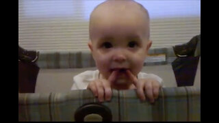 Watch this funny baby try everything to avoid nap time