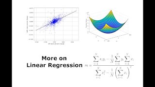 More on Linear Regression