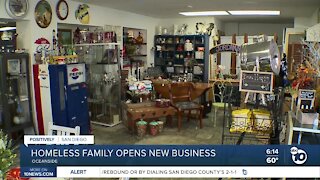 Homeless family opens new business