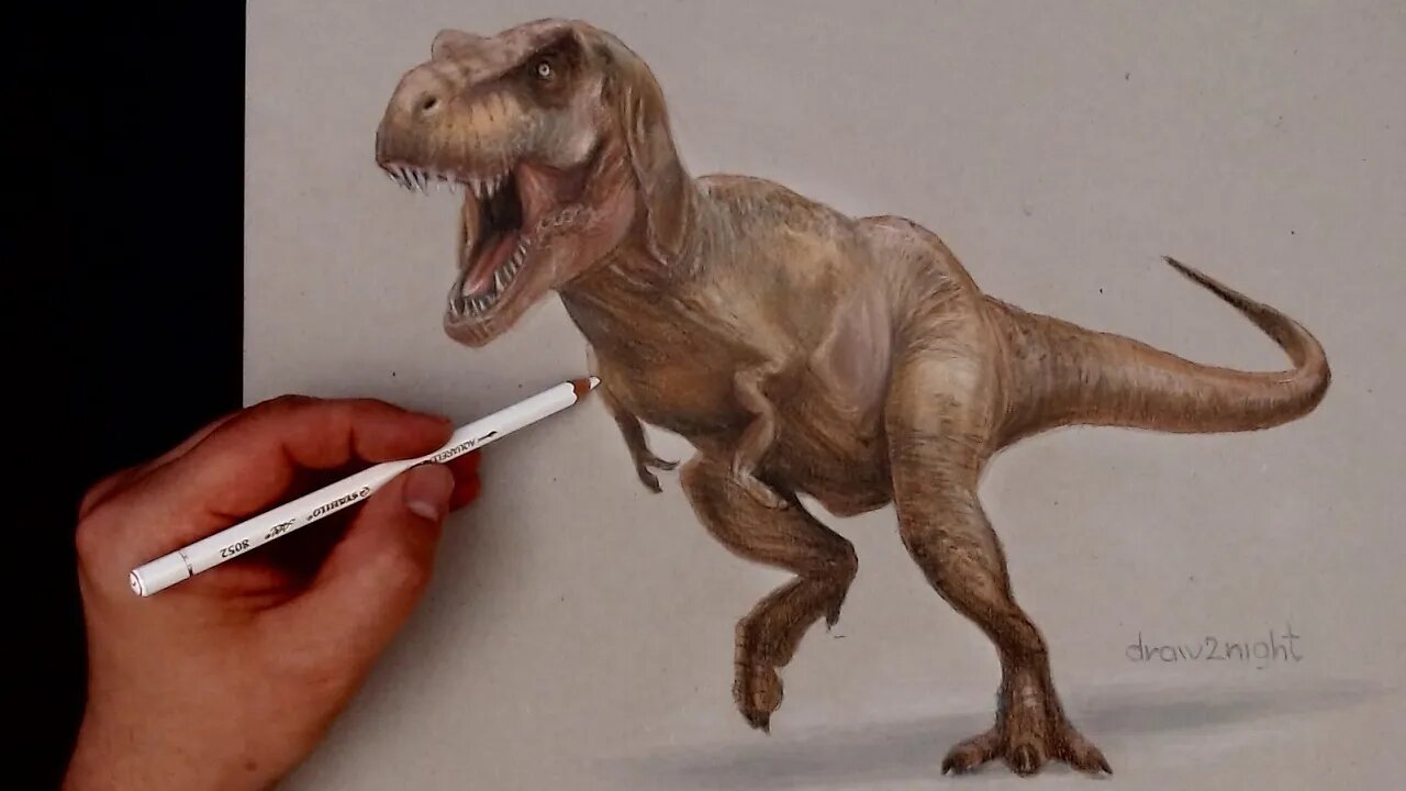 tyrannosaurus rex jurassic park drawing