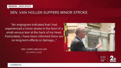 Sen. Chris Van Hollen hospitalized after suffering minor stroke