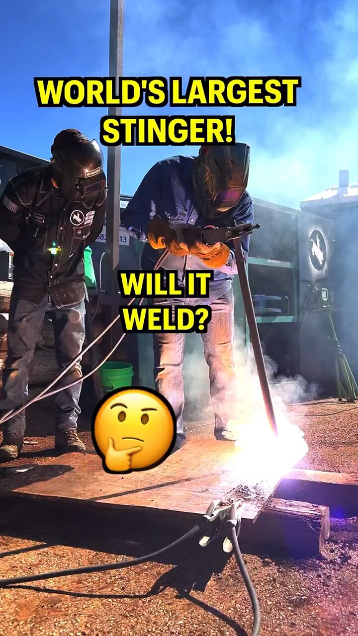 World Largest Welding Rod & Stinger! Will it Weld? #welding #bluecollar