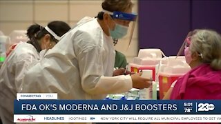 FDA OK's Moderna and J&J boosters