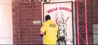 Las Vegas Metro Police raid Hells Angels headquarters