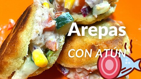 Latino Corn Cakes with Vegetable & Tuna filling (Arepas con Atún)