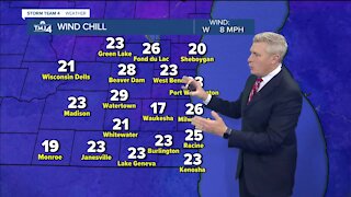 Cloudy and frosty tonight with lows in the teens