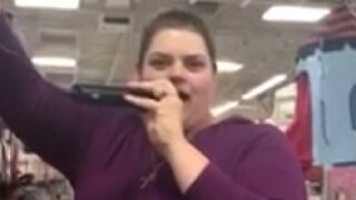 Woman Grabs Mic For Sale In Store And Performs Impromptu Karaoke