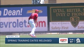 Spring training schedule announced