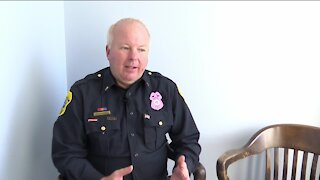 GBPD sports pink patches for breast cancer awareness