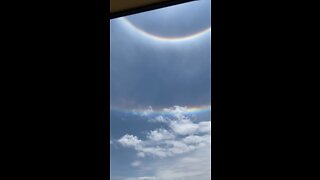 Double Halo of Refracted Light Forms Upside Down Rainbow in Chile