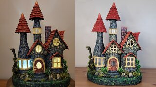 DIY Fairy House using Glass Bottles