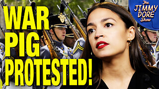 AOC PROTESTED By Anti-War Activists!