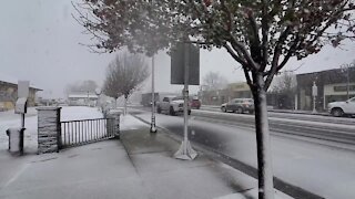 December storm brings snow to Tehachapi