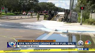 EPA watching drains after fuel spill