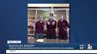 Woodlea Bakery says "We're Open Baltimore!"