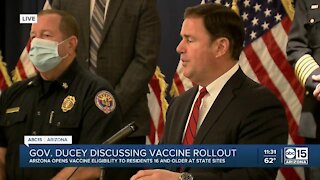 Governor Ducey addresses vaccine rollout