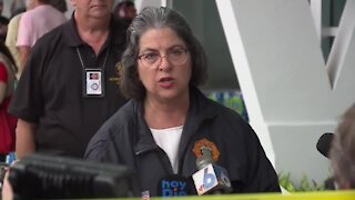Miami-Dade County mayor speaks at family reunification center