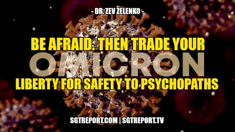 BE AFRAID. THEN TRADE YOUR LIBERTY FOR SAFETY TO PSYCHOPATHS -- DR. ZEV ZELENKO