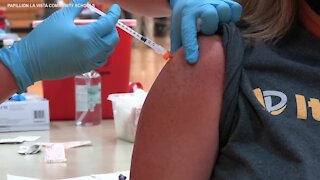 First wave of school district employees get vaccinated