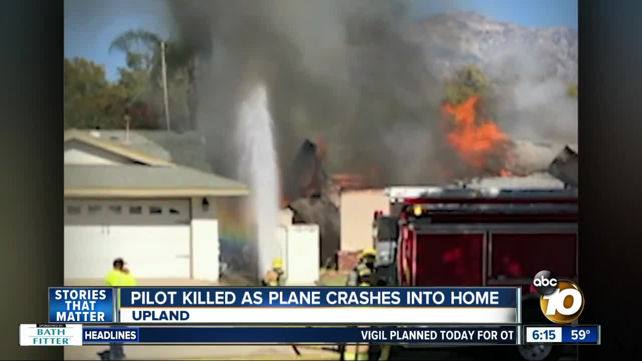 Plane crashes into San Bernardino home
