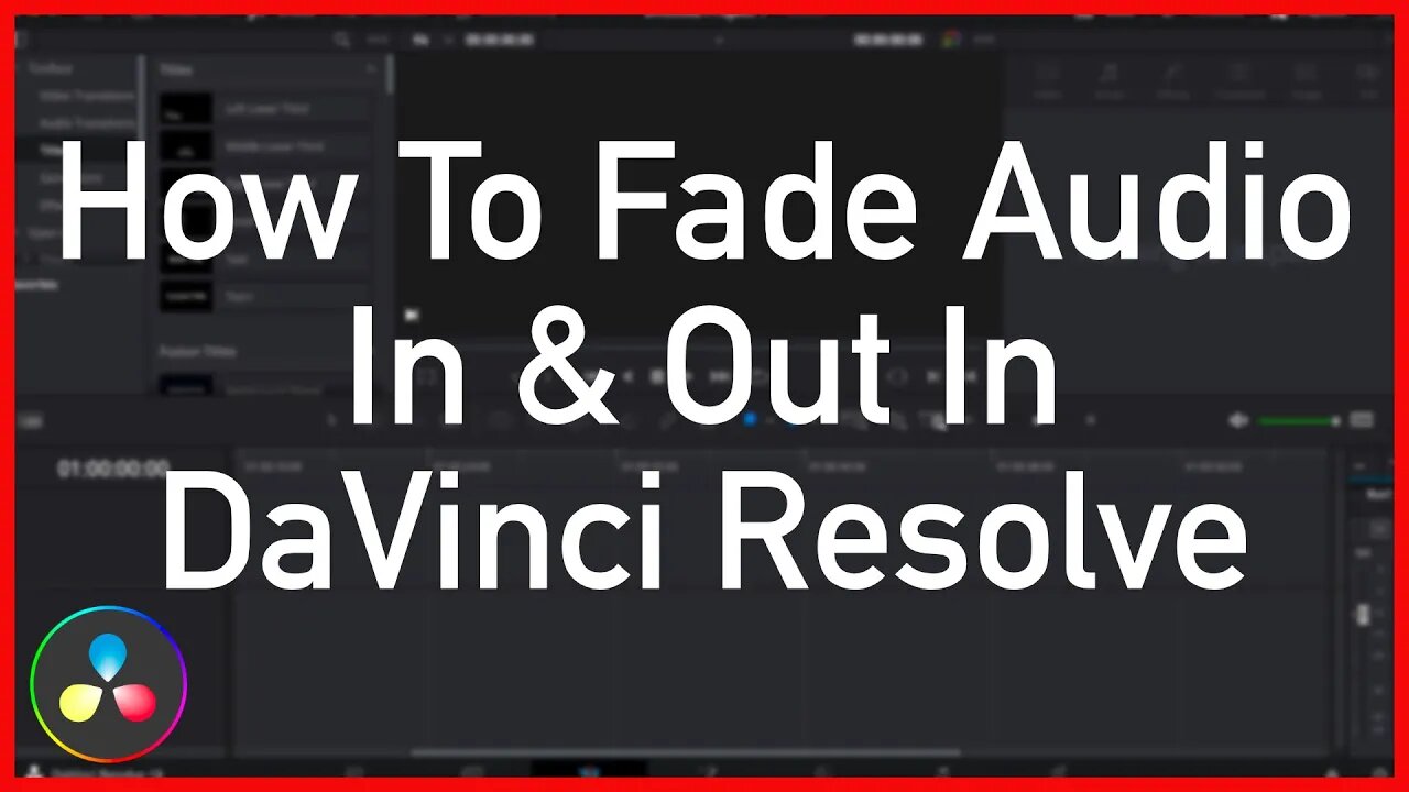 How To Fade Audio In & Out In DaVinci Resolve Tutorial