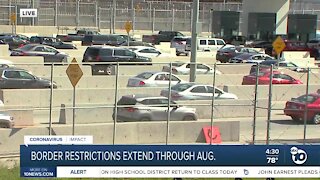 United States border restrictions extended through Aug. 21, 2021
