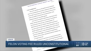 Felon voting fee ruled unconstitutional