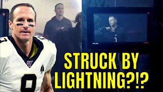Former NFL QB Drew Brees STRUCK BY LIGHTNING While Filming Commercial?! | PointsBet Publicity Stunt?