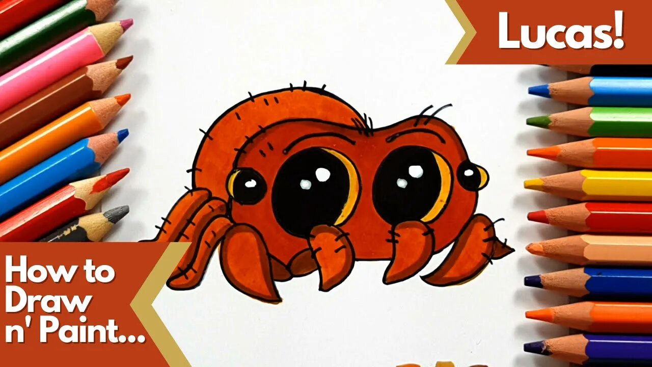 How to draw and paint Lucas the Spider in a fun and easy way with this