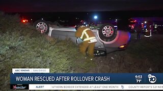 Woman rescued after rollover crash in South Bay