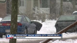 Persistent snow keeps city crews busy, many still clearing side streets