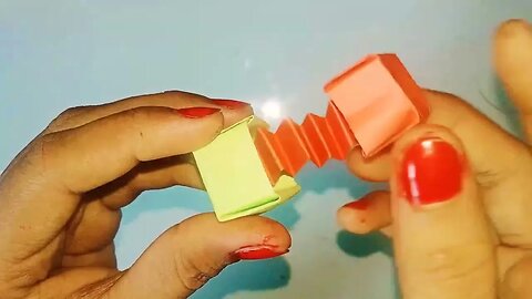 How to make MINI origami BUTTON TOY NO GLUE [origami pop it