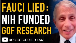 Fauci Lied: New Letter Reveals NIH Funded Gain of Function Research in Wuhan