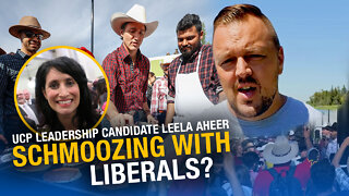 UCP leadership hopeful Leela Aheer rubbing elbows at Trudeau event