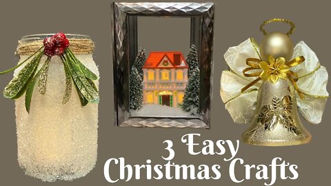 3 Easy Christmas Crafts | DIY Christmas Decor | DIY Christmas Angel | DIY Winter Diorama