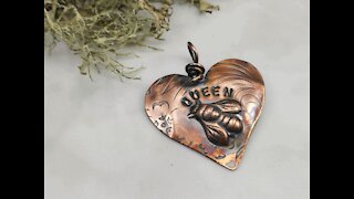 Queen Bee Copper Pendant