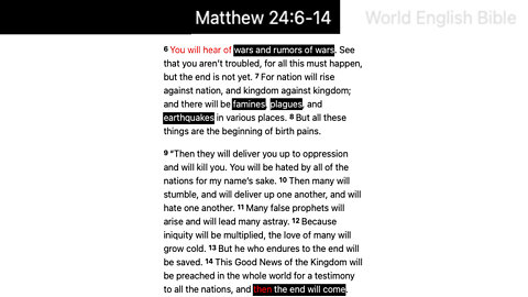 Matthew 24:6-14