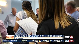 Public forum to be held in Estero regarding lime rock mining