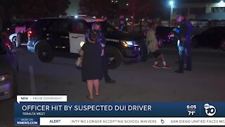 SDPD officer hit by suspected DUI driver
