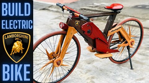 7 Days Recycle Old Bicycle Into Lamborghini Electric Bike